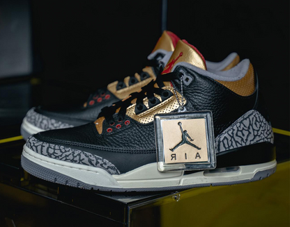 Jordan 3 Retro Black Cement Gold (W)