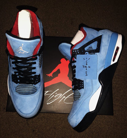 Air Jordan 4 Retro Travis Scott - Cactus Jack Mens University Blue/Varsity Red/Blue